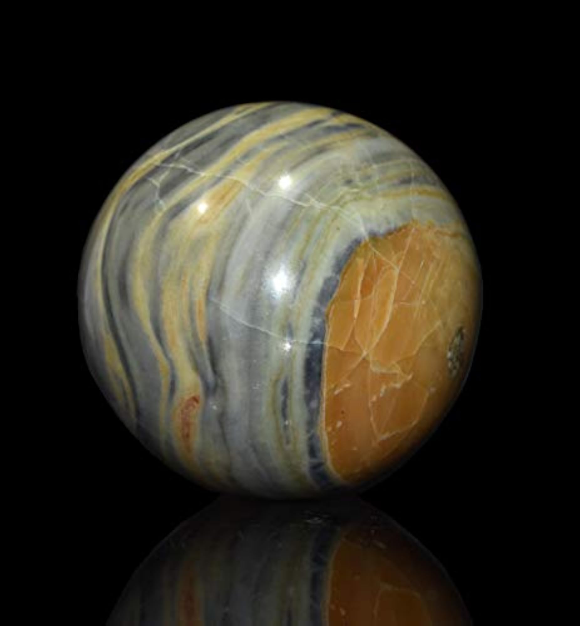 Serpentine Chakra Balancing Sphere, Natural Healing Crystal